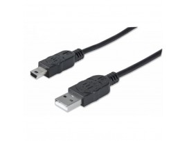 Дата кабель USB 2.0 AM to Mini 5P 0.1m Manhattan (328739)