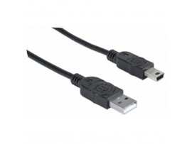 Дата кабель USB 2.0 AM to Mini 5P 0.1m Manhattan (328739)