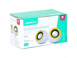 Акустическая система OMEGA OG-116B white green 2x3W RMS USB (OG116BWG)