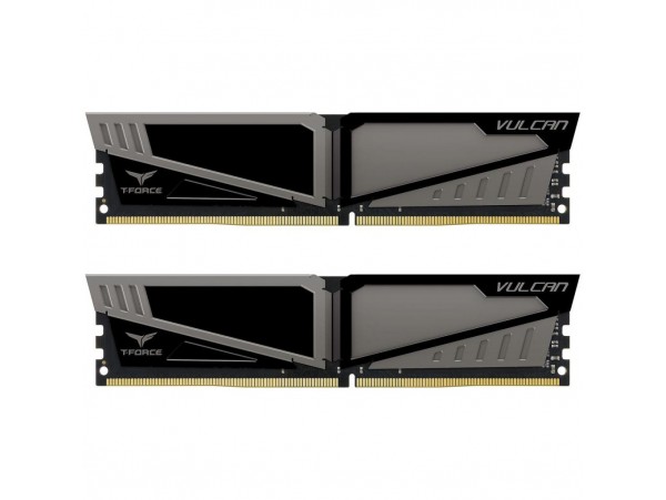 Модуль памяти для компьютера DDR4 16GB (2x8GB) 2666 MHz T-Force Vulcan Gray Team (TLGD416G2666HC15BDC01)