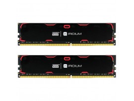 Модуль памяти для компьютера DDR4 16GB (2x8GB) 2400 MHz Iridium Black GOODRAM (IR-2400D464L15S/16GDC)