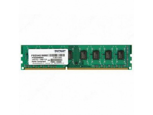 Модуль памяти для компьютера DDR3 4GB 1600 MHz Patriot (PSD34G16002)