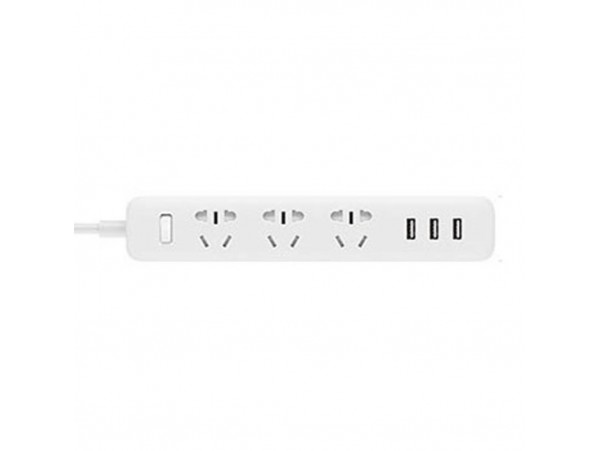 Сетевой фильтр питания KingMi Power Strip, 3 розетки, 3 USB (QMCXB33CH)