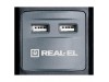 Сетевой удлинитель REAL-EL RS-5 USB CHARGE 1.8m, black (EL122500002)